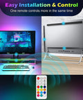 2-In-1 Under Monitor Light Bar For Gaming Setup With RGB Desk LED Remote Control USB Powered Lamp installed