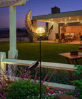 Moon Solar Garden Lights Waterproof Metal Stakes For Patio Yard Walkway Lawn Outdoor Decor Nighttime Glow That Keeps It Lit