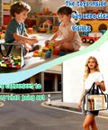 Six Pack Clear Toy Storage Bags With Double Zippers Waterproof PVC Space Saving Large Capacity Organizer Pouches For Toys
