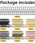 80 Pack Hella Durable Swivel Clasp Hooks Key Chain Clips With Secure D Ring Lanyard Hardware Solid Zinc Alloy Keychain Findings Assorted Colors displayed in 8 groups.