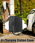 Tough As Nails EV Charger Cover For Wall Mounted Charging Stations made from high density oxford cloth in outdoor setting.