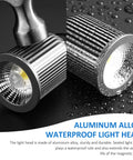 Close-up of aluminum alloy head on 10W Magnetic LED Work Light With Flexible Gooseneck And Magnetic Base 1000 Lumen 6500K White Light