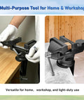 Portable Bench Vise With 360 Degree Swivel Base Clamp On Table Vise for golf grip repair, woodworking, and crafting