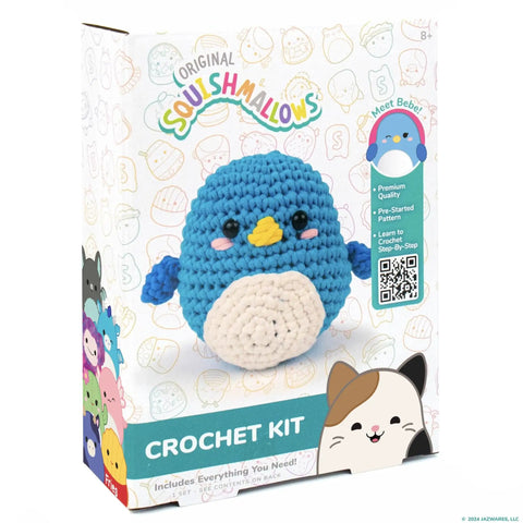 Packaging of Bluebird Crochet Kit For Beginners With Pre Started Magic Loops Yarn Crochet Hook Starter Hooks And Step By Step Tutorials