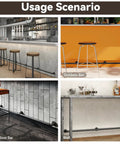 All In One Bar Foot Rail Kit For Undercounter Mounts In Matte Black installed in various bar settings