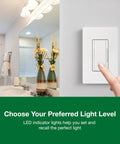Maestro LED Plus Dimmer Switch for Dimmable LED Halogen and Incandescent Bulbs in bathroom, 150W Single-Pole White