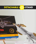 Caspian Sea Monster Ekranoplan DIY Model Kit 3D Metal Replica Build 77 Piece Silver Nonfoldable Display Set For Grownups