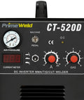 Front panel controls of 3-In-1 50 Amp Plasma Cutter, 200 Amp TIG Welder And 200 Amp Stick Welder, Workhorse Welding And Cutting Combo