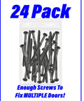 24 pack of Oil Rubbed Bronze 3 Inch Wood Screws For Door Hinges And Security, Extra Long 9 X 3 Inch Screws To Fix Sagging Doors