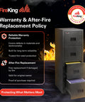 Heavy Duty 60 Gallon Flammable Safety Cabinet With Automatic Door Built Tough For Combustible Liquid Storage Osha And Nfpa Compliant, showing warranty policy.