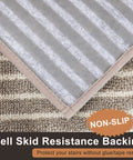 Close-up of Non Slip Stair Treads For Wood Steps, Machine Washable Polyester Stair Runner Mats, 15 Pack Beige 28 By 9 Inches