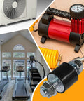 Heavy Duty M10 30X25mm Rubber Shock Isolator Mounts Anti Vibration Kit in use under air compressor and gym equipment.