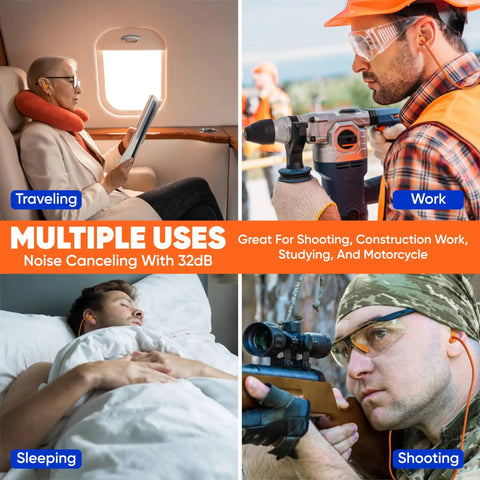 Top Shelf Foam Corded Ear Plugs 100 Pair Bulk Pack Delivers 32Db Blockout Power To Muffle Loud Jobsite Clamor And Snoring While Guarding Your Ears During Shooting Or Lawn Mowing So You Can Chill Out Or Catch Zzzs Tonite