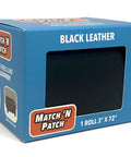 Leather Repair Tape Black 3x72 Inch Realistic Faux Leather Patches in packaging box shown in black color.