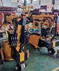 Solid Mobile Hydraulic Vacuum Suction Cup Glass Lifter For Heavy Granite And Marble Sheets Easy Job Site Setup displayed in warehouse.