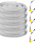 4 Inch 50 Ft Heavy PVC Dust Collection Hose With Clear Flexible PVC Fume Hose, Stainless Steel Wire Coil, Puncture Resistant Vacuum Fittings, Includes Clamps For Your Woodshop Dust Collector Setup