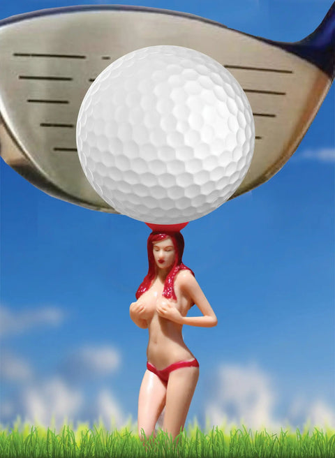 Pin Up Girl Golf Tees Set Of 6 For Golfers Hilarious Redhead Tees That Turn Heads On The Course Perfect Gift For Men And Women