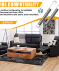 2 Pack Heavy Duty 7 Inch Recliner Tension Springs For Sofa Chair Mechanism Replacement displayed in a modern living room.