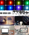 2 Pack Mini USB LED Lights For Car Laptop And Office Lit Ambient Mood Lighting With 8 Color Options 5V USB Powered Adjustable Bright