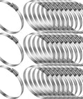 30 Pack 4 Inch Stainless Steel Hose Clamps Beefy Heavy Duty Adjustable From 3-29/50 To 4-49/100 Inches 91-114 mm Worm Gear Clamps
