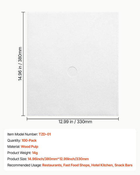 No Sweat Heavy Duty 100 Pack Deep Fryer Filter Papers For Commercial Kitchens 15 By 13 Inch Disposable Oil Strainer Sheets