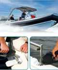Keyless 50mm Boat Deck Fill Cap In Marine Grade 316 Stainless Steel installed on boat in use