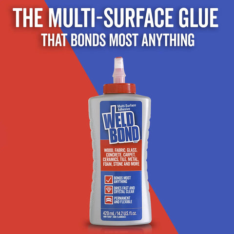 Image of 420 ml Heavy Duty All Purpose Glue That Dries Fast And Binds Wood Tile Ceramic Glass Metal Pottery And More on a dual-color background.
