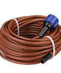 Drip Irrigation Kit For Vegetable Gardens With Fifty Feet Of One Quarter Inch Dripline, Three Quarter Inch FHT Adapter, End Plug