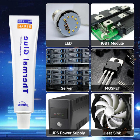 20 Gram Dope Thermal Conductive Glue For Electronics, High-Performance Silicone Cooling Compound with gel, electronics applications