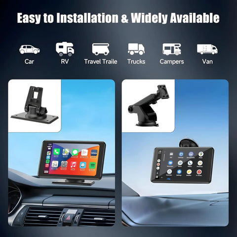 Wireless CarPlay And Android Auto Car Stereo with 7 inch HD Touchscreen installed in car