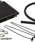 Universal Rapid Cool Add On Transmission Cooler 0.75 Inch Thick 9.5 Inch Long By 11 Inch Wide with hose and hardware