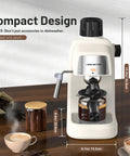 Level Up Your Daily Coffee Grind With This Top Shelf Compact Espresso Machine, 9.4x6.1x13.3 inches, ideal for home espresso drinks.
