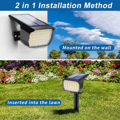 Heavy Duty Solar Spot Lights Outdoor Waterproof 12 Pack Warm White Landscape Illuminators Featuring 46 High Output Led Pods And Sick 800 Lumen Glow For Yard And Driveway Makeover Projects