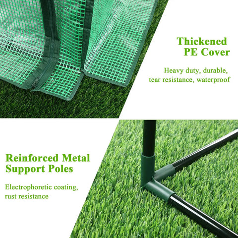 Portable Mini Greenhouse For Small Plants Indoor Outdoor Use No Fuss Setup Garden Tent With Waterproof Pad And Sturdy Steel Frame Tear Resistant PE Cover 23x13x17 Inch Green House Shelter