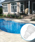 Three Quarters Inch Vacuum Relief Valve For Pool Solar Panels Compatible With Sunstar SwimJoy And SwimLux Heaters displayed by a pool