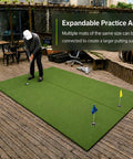 Outdoor Putting Green Mat For Home Golf Practice 3x12 Pro-Grade Roll, Realistic Turf Feel On Durable XPE Base, Adhesive-Free Build on deck