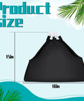 Heavy Duty Beach Umbrella Base Weight Set With Fillable Sand Bags 15 by 16 inch size, showing product dimensions.