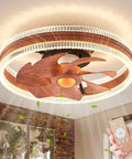 Low Profile Bladeless Ceiling Fan With Light For Kitchen And Bedroom Sleek Quiet Reversible Motor 6 Speeds Flush Mount Design