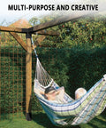 Heavy Duty 4 Way Right Corner Pergola Brackets Kit For 3.5 Inch Wood Beams And 4x4 Posts With Post Anchors in garden hammock setup
