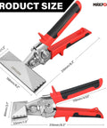 MAXPOWER sheet metal hand seamer, 3-inch and 6-inch straight jaw, red and black handles, 2-pack