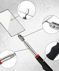 Close-up of Three Piece Telescoping Inspection Mirror Set With Round, Square, And Oval Styles For Automotive And Home Use