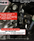 8-Piece SAE 12-Point Box End Torque Adapter Extension Set, 3/8-Inch Drive used in a difficult-to-reach engine space