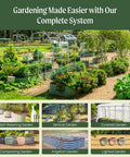 Various garden bed configurations including the Olive Green 17 Inch Tall Nine In One Metal Raised Garden Bed Kit for backyard or patio.