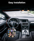 Car interior showing dash cam setup using Usb C 4A Hardwire Kit 11.48ft For Dash Cams Converts 12V-24V To 5V With Battery Drain Protection