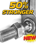 Beefed Up Tie Rod Replacement For Lawn Mower And Garden Tractors Front Steering Linkage 23.75 Inch 4130 Chromoly Steel Upgrade With Crimped Ends 50 Percent Stronger Fits GX255 LX289 LX280 GT225 GT235 GT245 And More installed on steering linkage