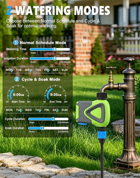 Smart Hose Timer No Hub Required With App Remote Control For Garden And Lawn Alexa And Google Voice Control Rain Delay