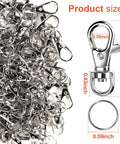 Top Tier Silver Lobster Clasp Kit Featuring Thirty Heavy Duty Snap Hooks Plus Thirty Flexible Split Rings Made For Dope Keychain Creations And Slick Jewelry Assembly.
