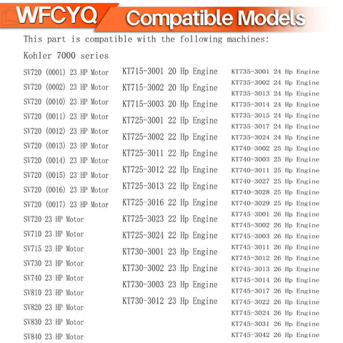 Valve Cover Gasket Set For Kohler 7000 Series With Stamped Steel Covers Direct Fit Beefed Up Seal Leak Proof Keeps Your Engine Dry Easy Install Premium Gasket Kit For Leak Prevention fit chart