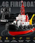 RC Fire Rescue Boat With 2 4GHz Remote Water Spray Function Dual Rechargeable Batteries Powerful Aquatic Rescue Ship