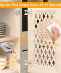 2 Pack 1/2 Inch Overlay Soft Close Cabinet Hinges With Clip On Plate, 50 Percent Faster Install, kitchen cabinet demo
